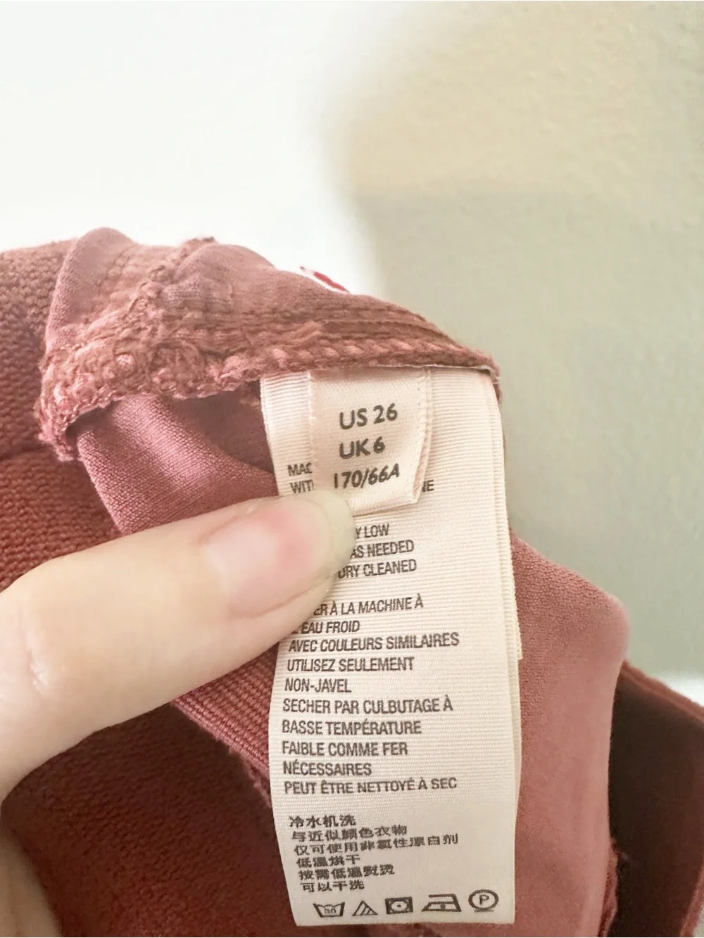 Free People Pull On Corduroy Flare Pants Rose Pink Red 26